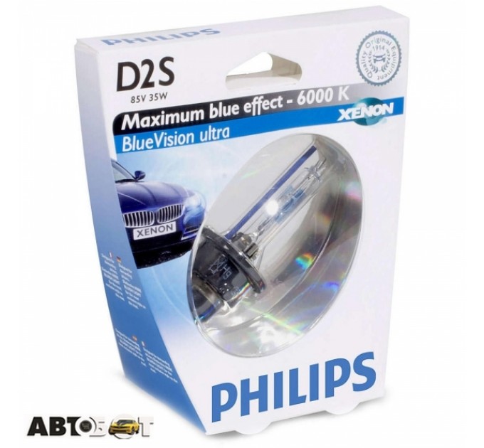 Ксенонова лампа Philips BlueVision ultra D2S 12V 85122BVUS1 (1 шт.), ціна: 2 897 грн.