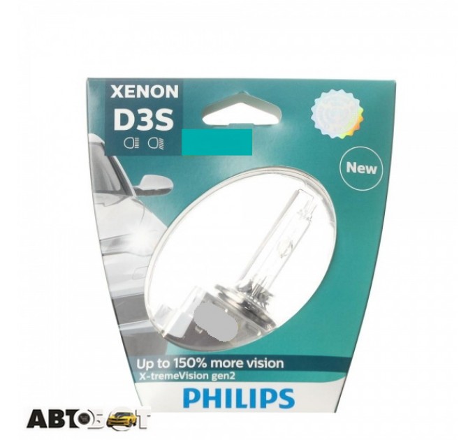 Ксенонова лампа Philips X-tremeVision gen2 D3S 4800К 35W 42403XV2S1 (1 шт.), ціна: 3 821 грн.