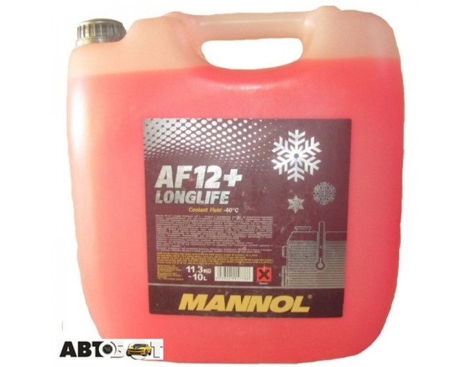 Антифриз MANNOL Longlife Antifreeze AF12+ червоний концентрат 10л, ціна: 1 431 грн.