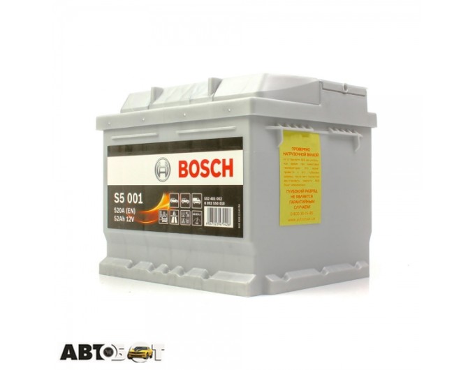 Автомобільний акумулятор Bosch 6CT-52 S5 Silver Plus (S50 010), ціна: 6 455 грн.