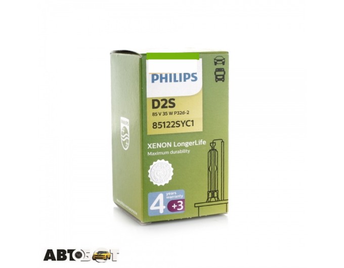 Ксенонова лампа Philips LongerLife D2S 35W 85122SYC1 (1 шт.), ціна: 2 912 грн.