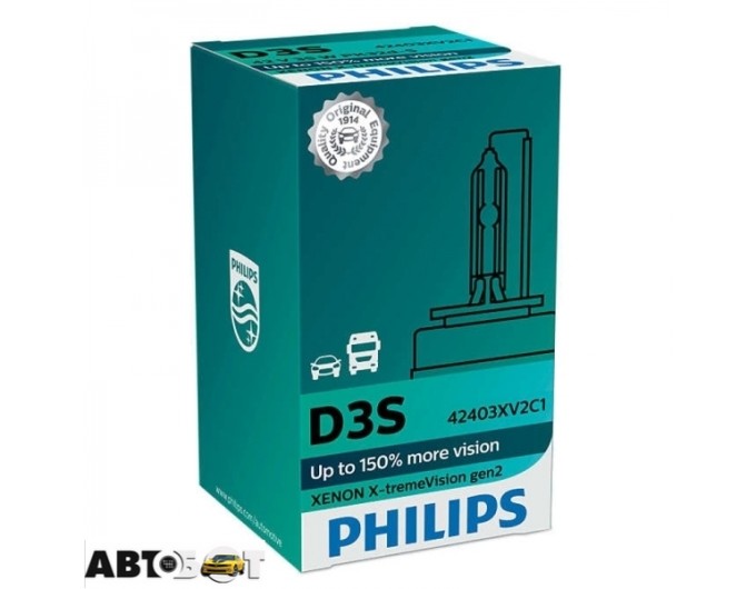 Ксенонова лампа Philips X-tremeVision gen2 D3S 4800K 35W 42403XV2C1 (1 шт.), ціна: 4 749 грн.