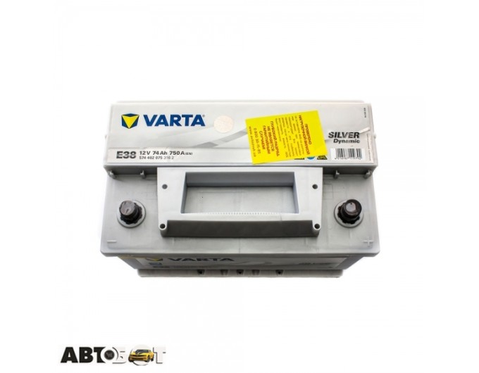 Автомобильный аккумулятор VARTA 6СТ-74 SILVER dynamic (E38), цена: 10 427 грн.