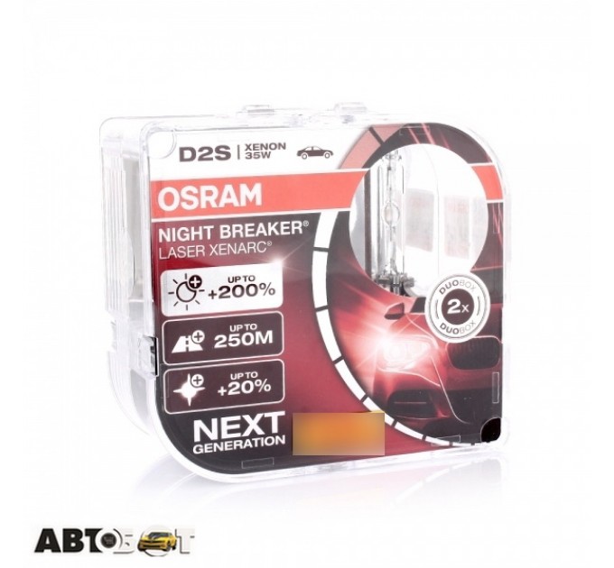 Ксеноновая лампа Osram Xenarc Night Breaker Laser D2S 35W 66240XNL-HCB-DUO (2 шт.), цена: 5 588 грн.