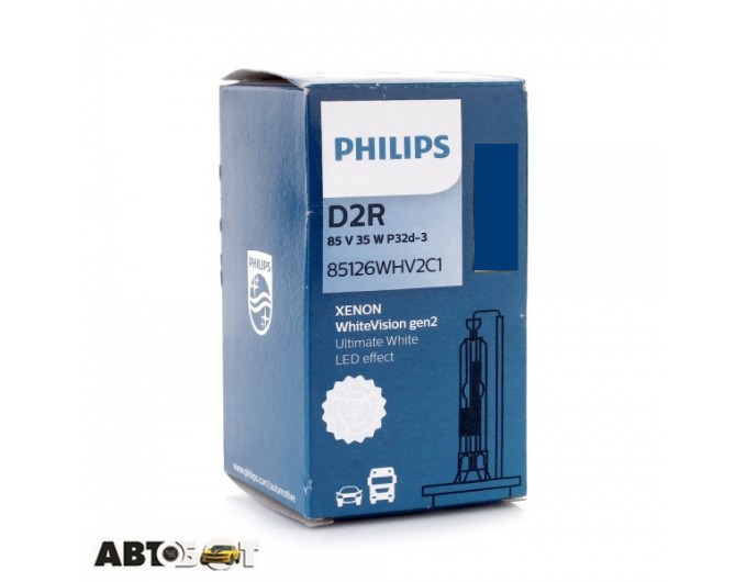 Ксеноновая лампа Philips WhiteVision gen2 D2R 5000К 35W 85126WHV2C1 (1 шт.), цена: 3 118 грн.