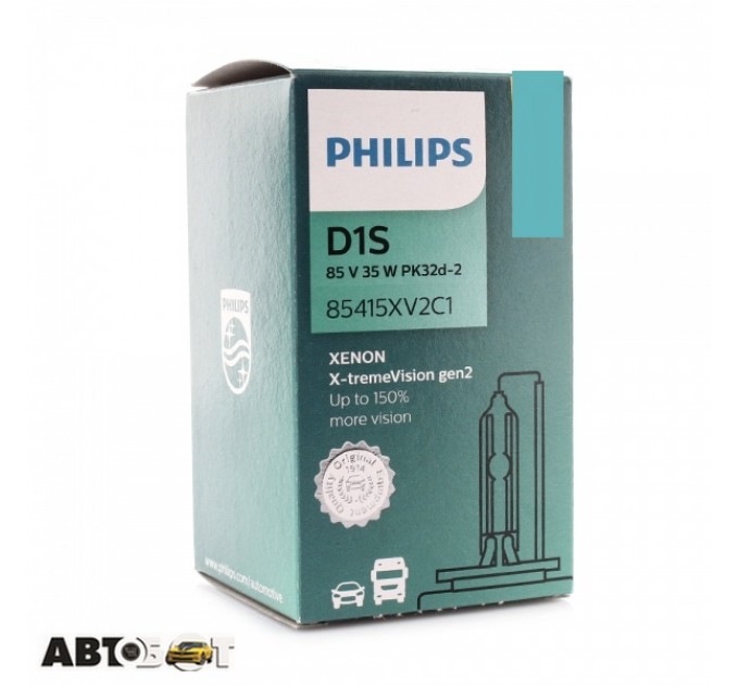 Ксеноновая лампа Philips X-tremeVision gen2 D1S 4800K 35W 85415XV2S1 (1 шт.), цена: 3 088 грн.