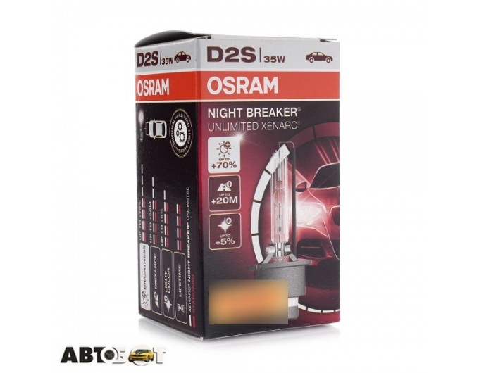 Ксенонова лампа Osram Xenarc Night Breaker Unlimited D2S 4350K 12V 66240XNB-FS (1 шт.), ціна: 1 975 грн.