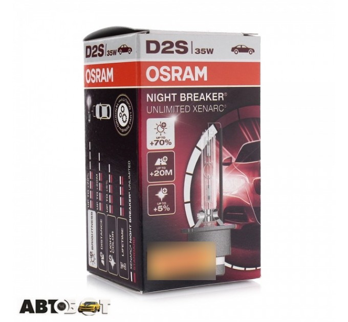 Ксеноновая лампа Osram Xenarc Night Breaker Unlimited D2S 4350K 12V 66240XNB-FS (1 шт.), цена: 1 591 грн.