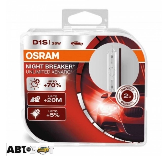 Ксенонова лампа Osram Xenarc Night Breaker Unlimited D1S 66140XNB-DUOBOX (2 шт.), ціна: 6 654 грн.