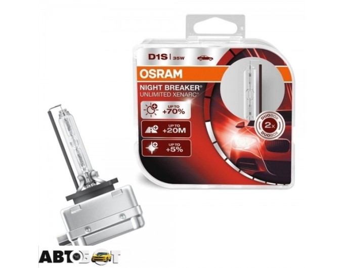 Ксенонова лампа Osram Xenarc Night Breaker Unlimited D1S 66140XNB-DUOBOX (2 шт.), ціна: 8 155 грн.