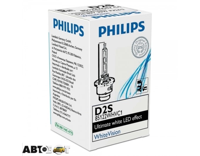 Ксенонова лампа Philips WhiteVision D2S 35W 85122WHVC1 (1 шт.), ціна: 3 505 грн.