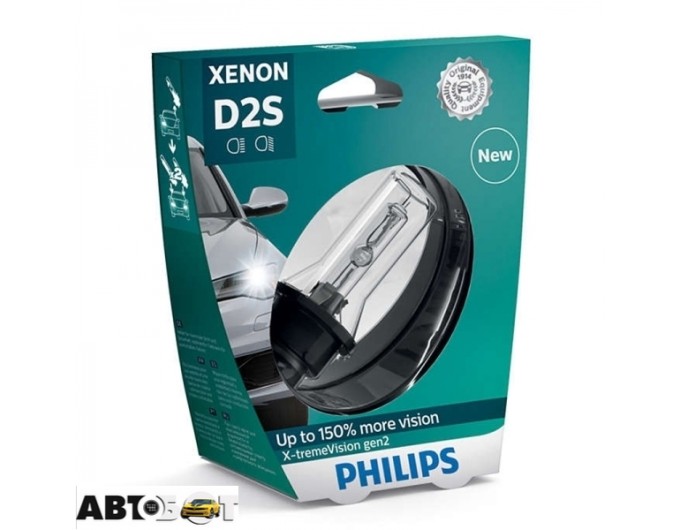 Ксенонова лампа Philips X-tremeVision gen2 D2S 4800K 35W 85122XV2S1 (1 шт.), ціна: 3 030 грн.