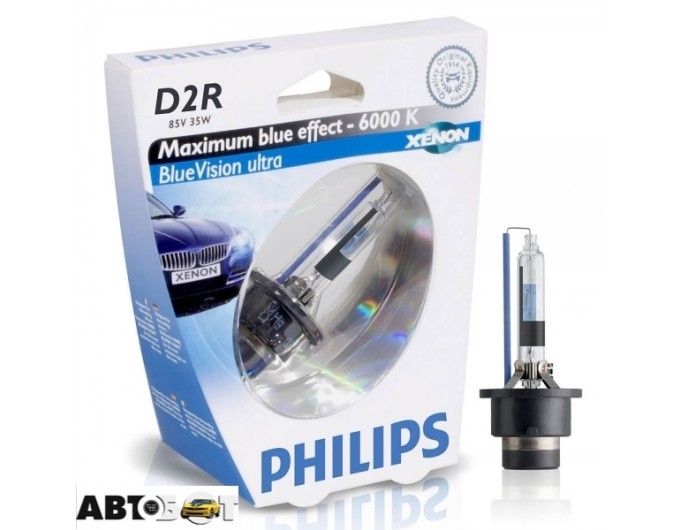 Ксенонова лампа Philips BlueVision Ultra D2R 12V 85126BVUS1 (1 шт.), ціна: 3 657 грн.