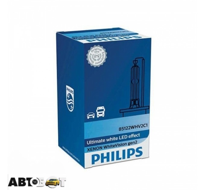 Ксенонова лампа Philips WhiteVision gen2 D1S 5000К 35W 85415WHV2C1 (1 шт.), ціна: 3 230 грн.