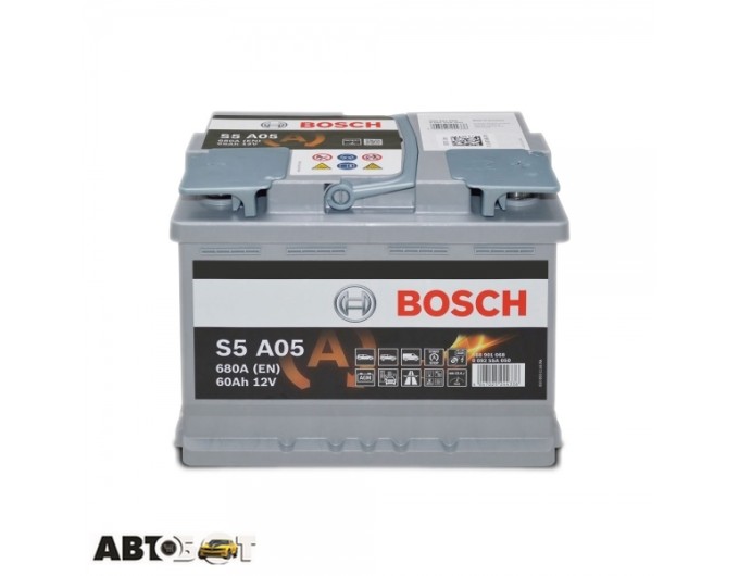 Автомобильный аккумулятор Bosch 6СТ-60 АзЕ AGM 0 092 S5A 050, ціна: 13 948 грн.