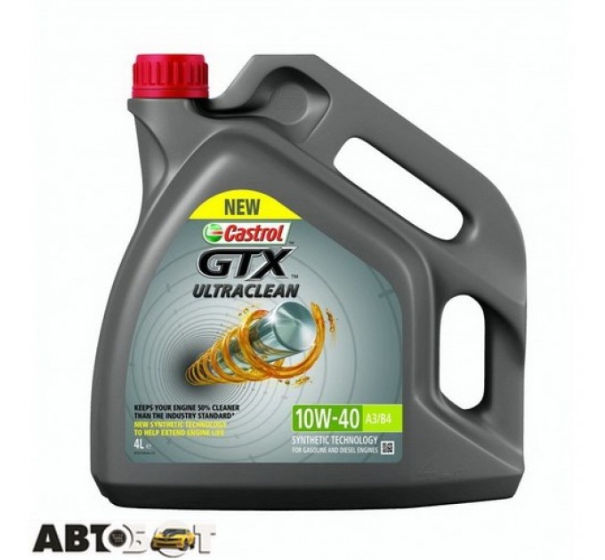 Моторное масло CASTROL GTX UltraClean 10W-40 A3/B4 4л, цена: 1 114 грн.