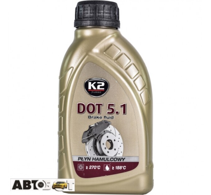 Тормозная жидкость K2 DOT 5.1 500мл T105, цена: 145 грн.
