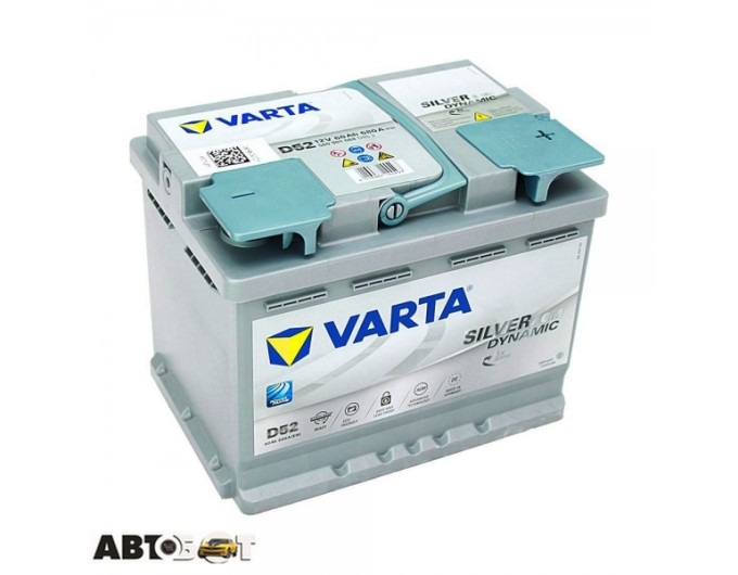 Автомобільний акумулятор VARTA 6СТ-60 Silver Dynamic AGM (D52) 560 901 068, ціна: 15 944 грн.
