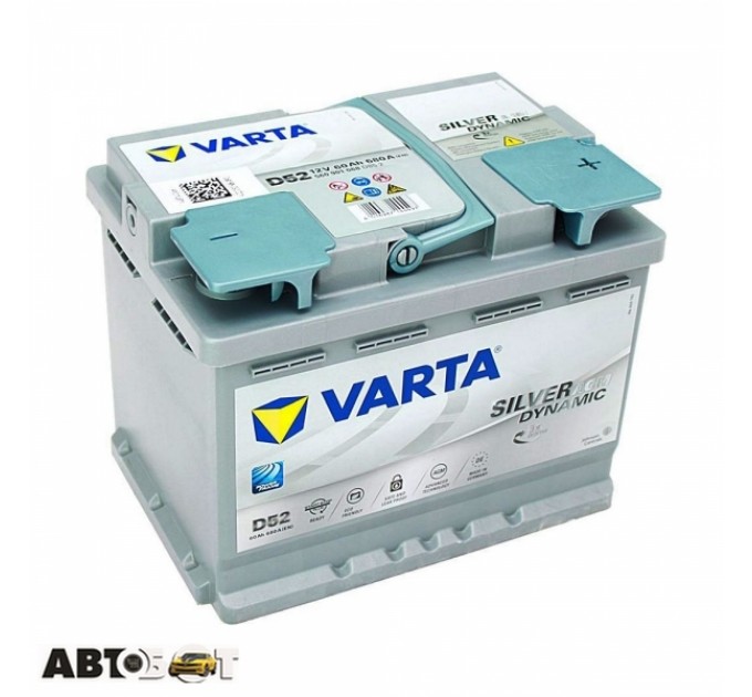 Автомобільний акумулятор VARTA 6СТ-60 Silver Dynamic AGM (D52) 560 901 068, ціна: 8 033 грн.