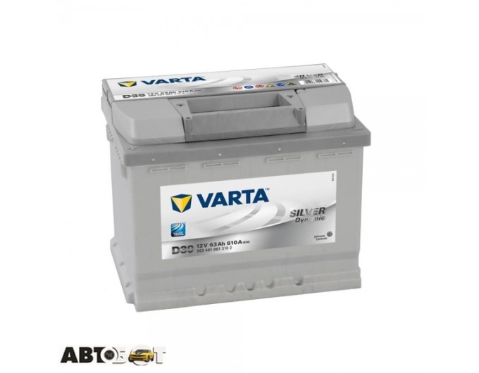 Автомобільний акумулятор VARTA 6СТ-63 SILVER dynamic (D39) 563 401 061, ціна: 8 377 грн.