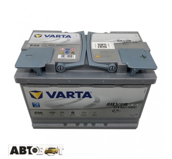 Автомобильный аккумулятор VARTA 6СТ-70 Silver Dynamic AGM (E39), цена: 10 095 грн.