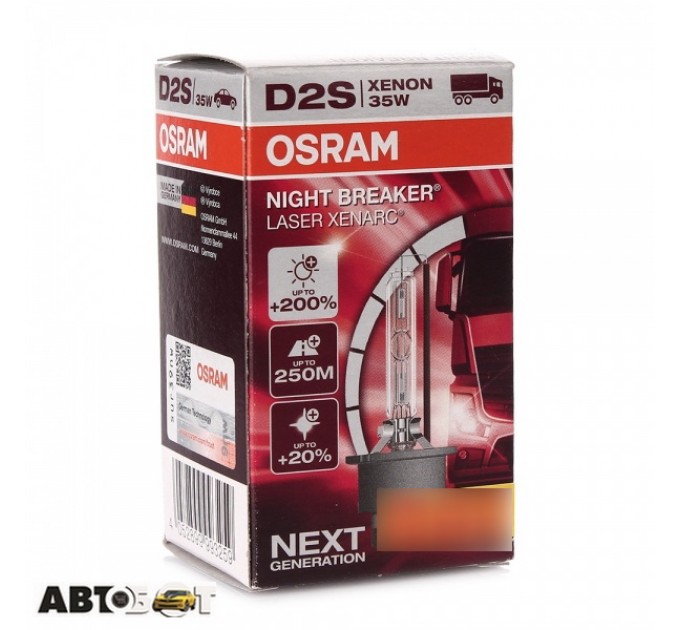 Ксеноновая лампа Osram Xenarc Night Breaker Laser D2S 66240XNL (1 шт.), цена: 2 388 грн.