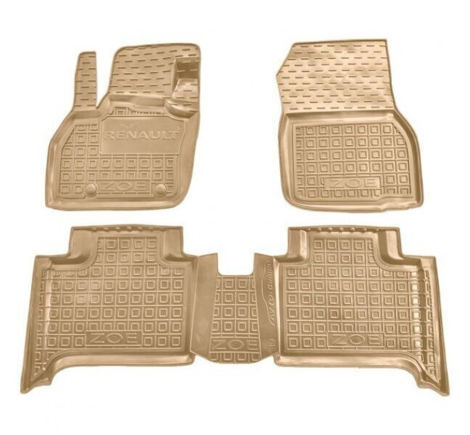 Автомобильные коврики в салон Renault Zoe 2018- бежевые (AVTO-Gumm), цена: 1 652 грн.