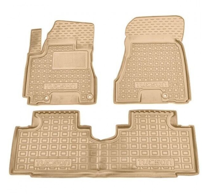Автомобільні килимки в салон Hyundai Tucson 2004- бежеві (AVTO-Gumm), ціна: 1 652 грн.