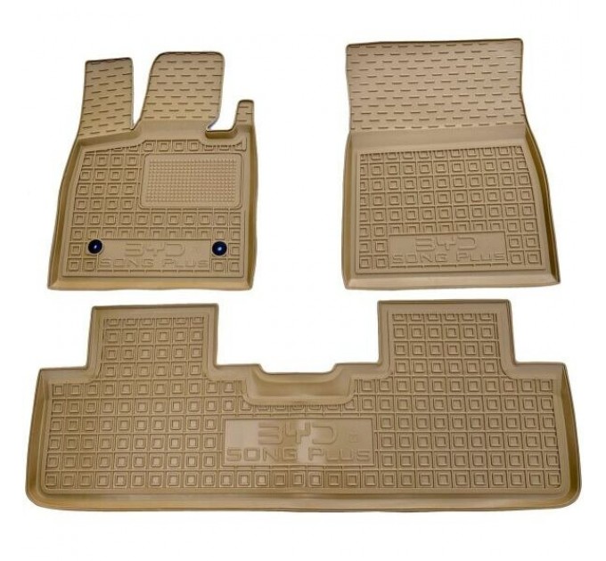 Автомобільні килимки в салон BYD Song Plus EV 2021- бежеві (AVTO-Gumm), ціна: 1 652 грн.