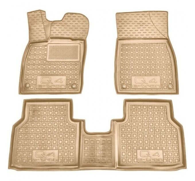 Автомобільні килимки в салон Audi Q4 e-tron 2021- бежеві (AVTO-Gumm), ціна: 1 652 грн.