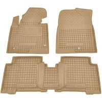 Автомобільні килимки в салон Hyundai Santa Fe (DM) 2012- бежеві (AVTO-Gumm)