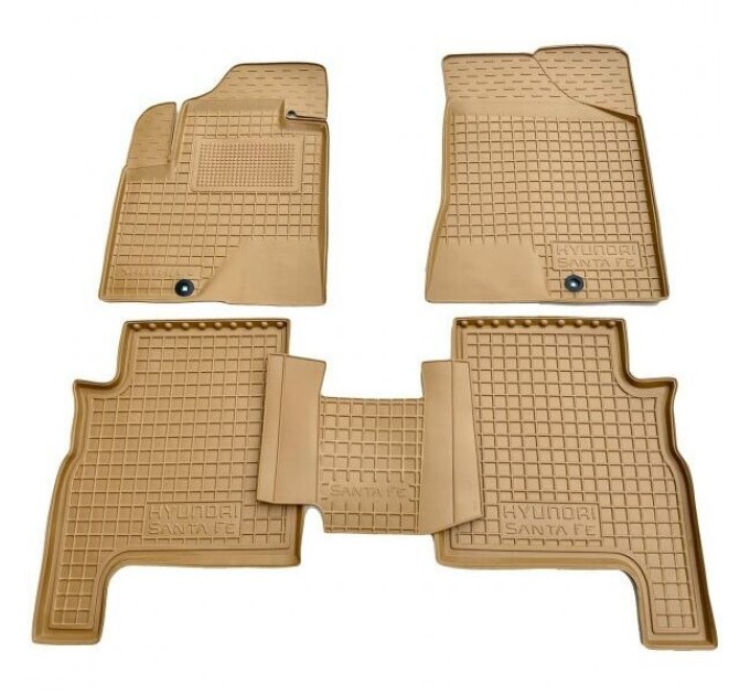 Автомобільні килимки в салон Hyundai Santa Fe 2006-2010 бежеві (AVTO-Gumm), ціна: 1 652 грн.