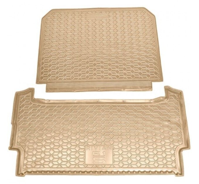 Автомобільний килимок в багажник Rivian R1S 2022- (задний) бежевый (AVTO-Gumm), ціна: 1 430 грн.