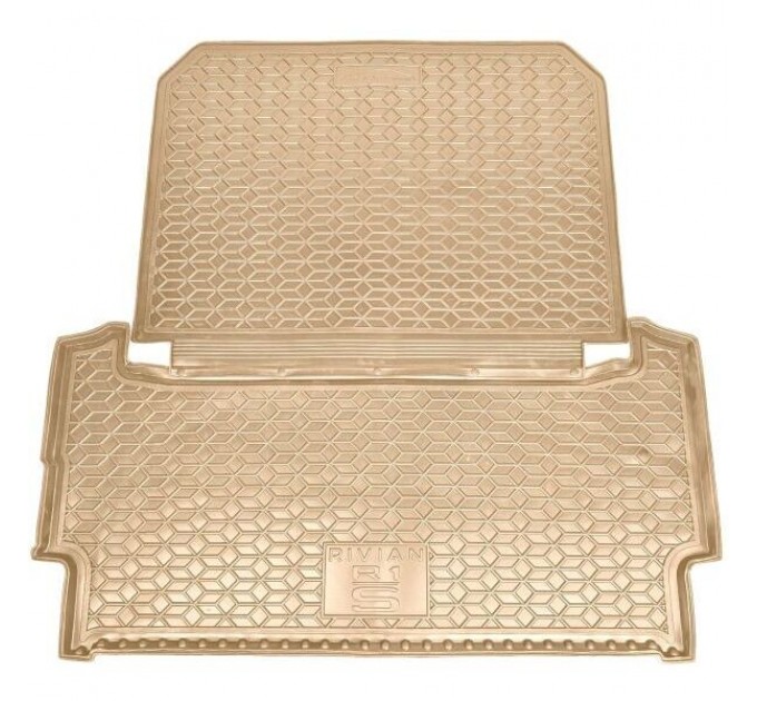 Автомобільний килимок в багажник Rivian R1S 2022- (задний) бежевый (AVTO-Gumm), ціна: 1 430 грн.