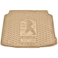Автомобільний килимок в багажник Peugeot 308 2014- Hatchback докатка бежевый (AVTO-Gumm)