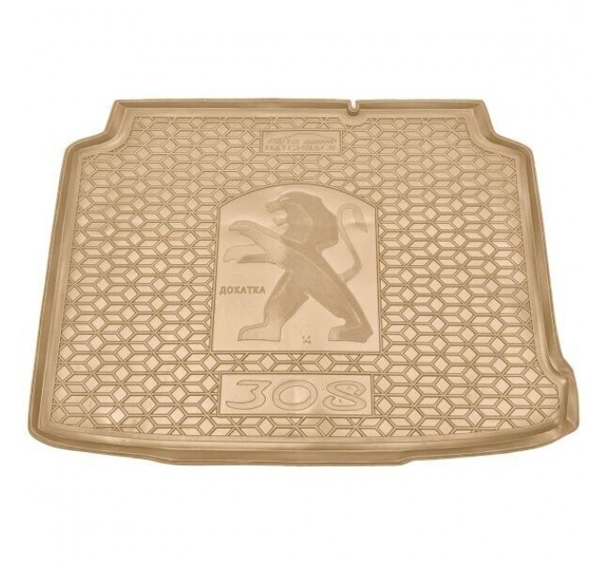 Автомобільний килимок в багажник Peugeot 308 2014- Hatchback докатка бежевый (AVTO-Gumm), ціна: 929 грн.