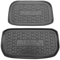 Автомобільний килимок в багажник Tesla Model Y 2020- передний + задний нижний (AVTO-Gumm)