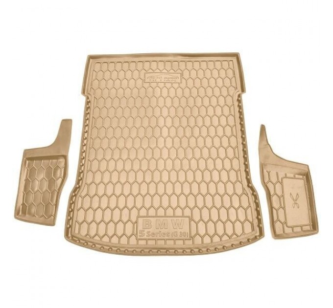 Автомобільний килимок в багажник BMW 5 (G30) 2016- Sedan бежевый (AVTO-Gumm), ціна: 1 180 грн.
