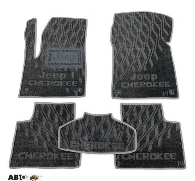Текстильные коврики в салон Jeep Cherokee 2014- (V) серые AVTO-Tex, цена: 1 570 грн.