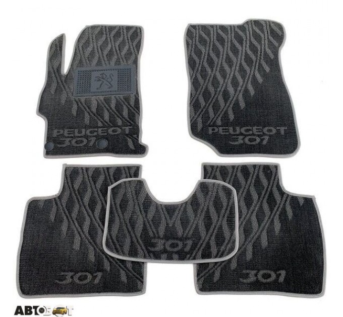 Текстильные коврики в салон Peugeot 301 2013- (V) серые AVTO-Tex, цена: 1 570 грн.
