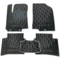 Текстильные коврики в салон Kia Rio 2011- (V) серые AVTO-Tex