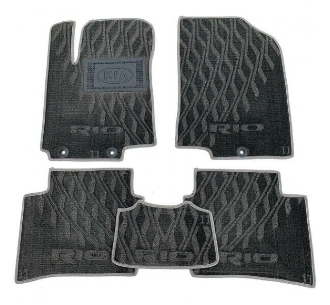 Текстильные коврики в салон Kia Rio 2011- (V) серые AVTO-Tex, цена: 1 412 грн.