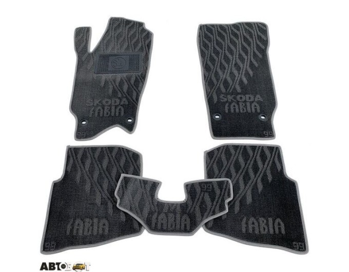 Текстильные коврики в салон Skoda Fabia 2000-2007 (V) серые AVTO-Tex, цена: 1 412 грн.
