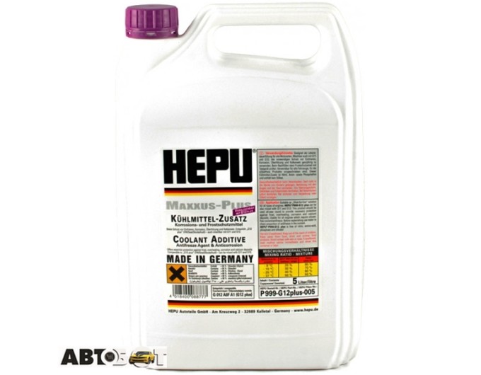Антифриз HEPU G12+ фіолетовий концентрат P999-G12PLUS-005 5л, ціна: 1 394 грн.