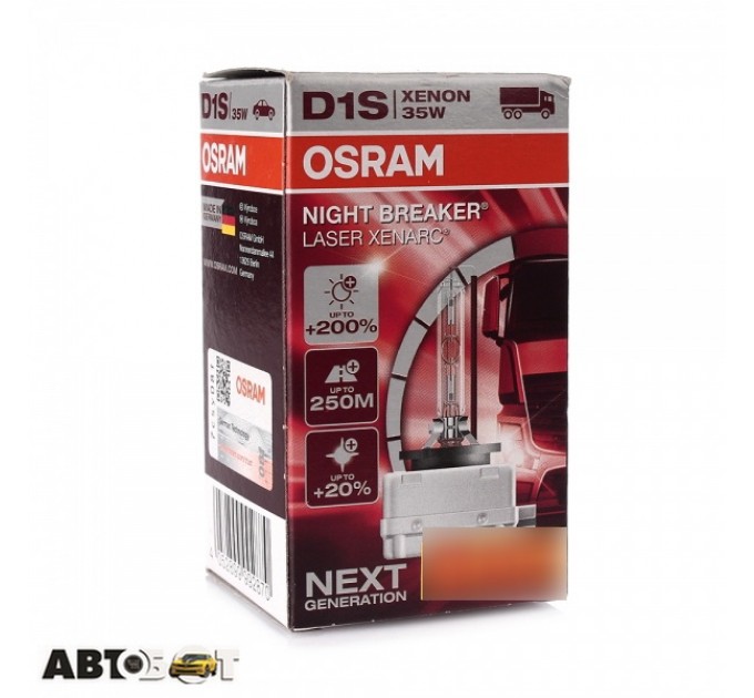 Ксенонова лампа Osram Xenarc Night Breaker Laser D1S 85V 35W 66140XNL (1 шт.), ціна: 4 040 грн.