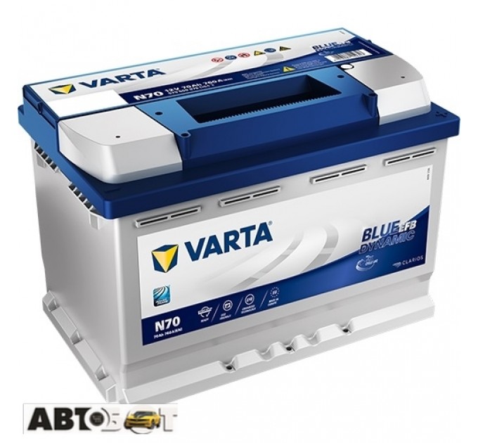Автомобільний акумулятор VARTA 6СТ-70 Blue Dynamic (N70) 570 500 076, ціна: 7 011 грн.