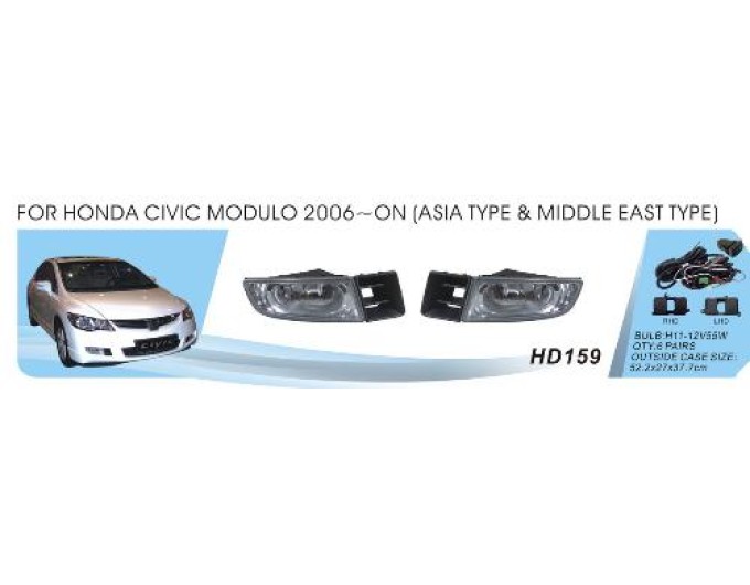 Фара противотуманная DLAA HD-159W Honda Civic 2006-2007, цена: 2 628 грн.