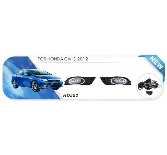 Фара противотуманная DLAA Honda Civic 2012-2014 HD-552-W, цена: 2 777 грн.