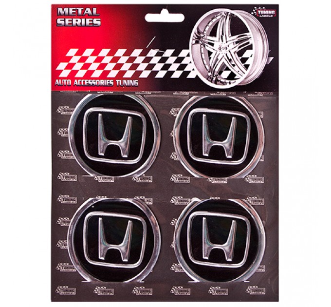 Наклейка на колпаки с логотипом Honda чорные (90мм), 4шт., цена: 97 грн.