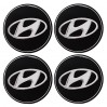Наклейки на ковпаки з логотипом Hyundai чорні (90мм), 4шт., ціна: 97 грн.